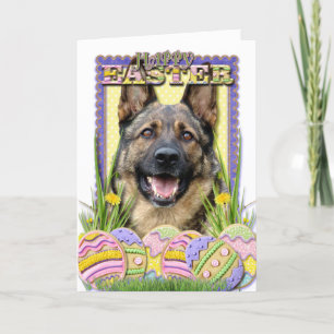 Easter Egg Cookies - German Shepherd Holiday Card