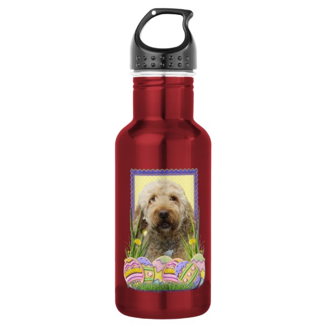 Easter Egg Cookies - GoldenDoodle 532 Ml Water Bottle (Front)