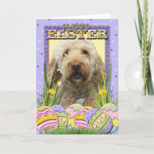 Easter Egg Cookies - GoldenDoodle Holiday Card