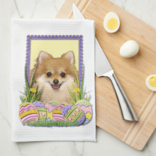 Easter Egg Cookies - Pomeranian Kitchen Towel