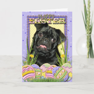 Easter Egg Cookies - Pug - Ruffy Holiday Card
