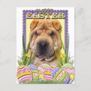 Easter Egg Cookies - Shar Pei Holiday Postcard