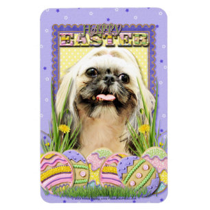 Easter Egg Cookies - Shih Tzu - Opal Magnet