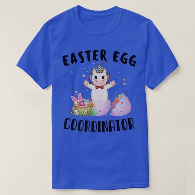 Easter Egg Coordinator Funny Boys Girls Teens Cool T-Shirt (Design Front)
