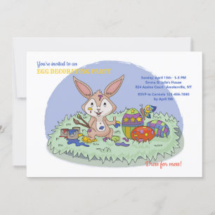 Easter Egg Decorating Party Invitation