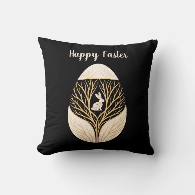 Easter egg decorative throw pillow (Front)
