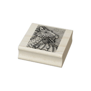 EASTER EGG DRAGON, FANTASY RUBBER STAMP
