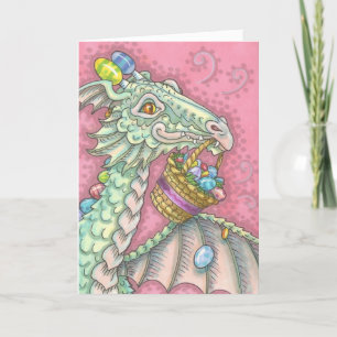 EASTER EGG DRAGON Fantasy Spring CARD Verse