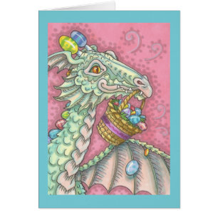 EASTER EGG DRAGON Imaginaire NOTE de printemps CAR