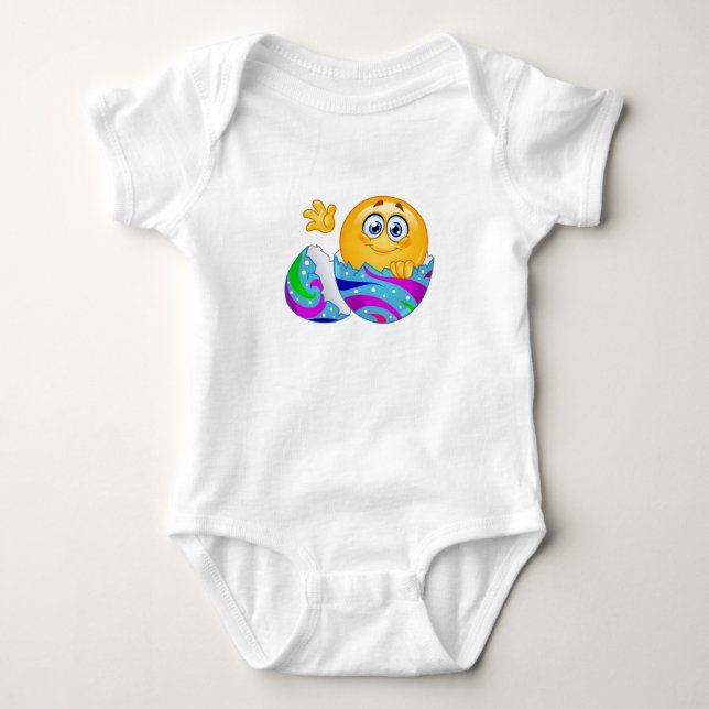 Easter egg Emoji Baby Bodysuit (Front)
