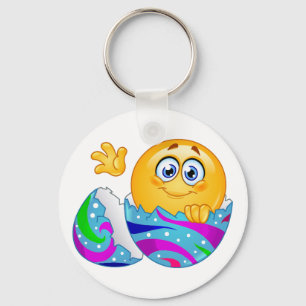 Easter egg Emoji Keychain