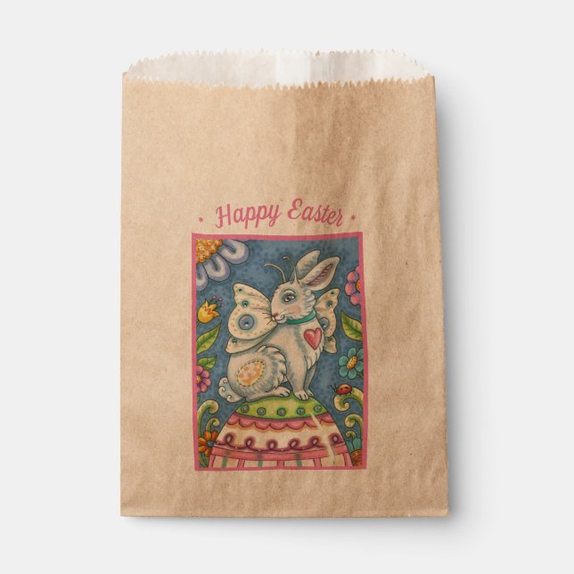 EASTER EGG FAIRY, FANTASY RABBIT HOLIDAY FAVOR BAG (Front)