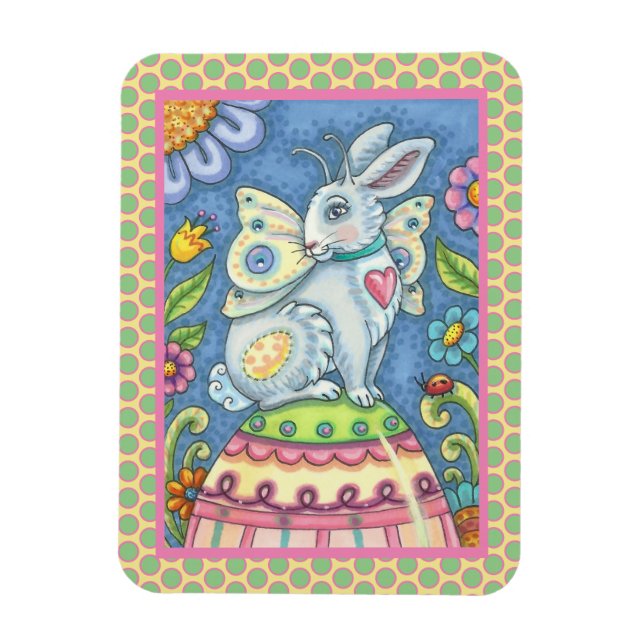 EASTER EGG FAIRY, FANTASY RABBIT MAGNET Rectangle (Vertical)
