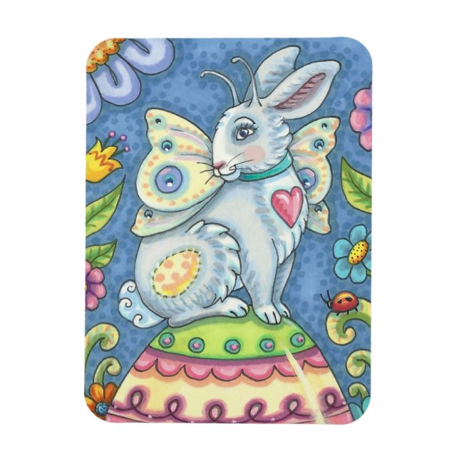 EASTER EGG FAIRY, FANTASY RABBIT MAGNET Rectangle (Vertical)