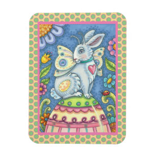 EASTER EGG FAIRY, IMAGINAIRE RABBIT MAGNET Rectang