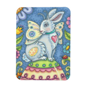 EASTER EGG FAIRY, RABBIT MAGNET Rectangle