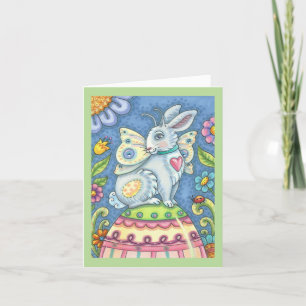 EASTER EGG FAIRY, RABBIT NOTE CARD Verse