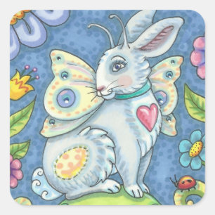 EASTER EGG FAIRY, SPRING HARE RABBIT STICKER Sheet