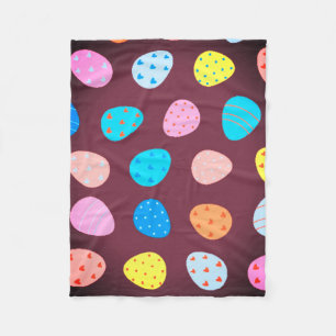 Easter egg fleece blanket