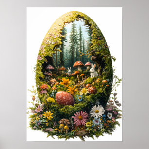 Easter Egg Forest Fantasy Nature Wall Art