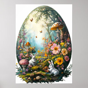 Easter Egg Forest Poster
