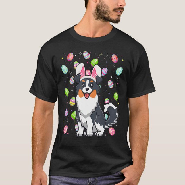 Easter Egg   Funny Australian Shepherd Dog Easter  T-Shirt (Front)