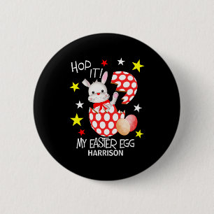 Easter Egg Funny Bunny Personalized T Shirt 2 Inch Round Button