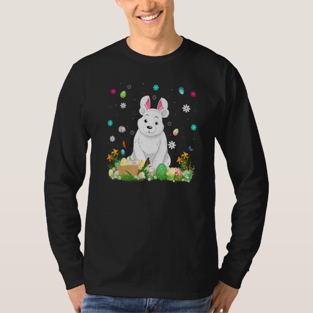Easter Egg  Funny Polar Bear Easter Sunday T-Shirt (Front)