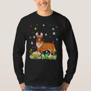 Easter Egg  Funny Rough Collie Dog Easter Sunday T-Shirt