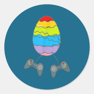Easter Egg Gaming Console 1 Classic Round Sticker