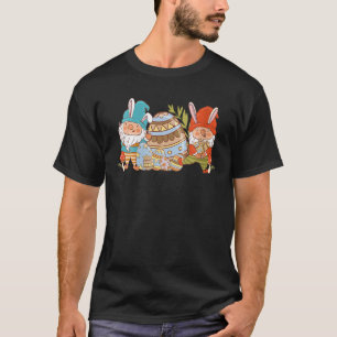 Easter Egg Gnomes Bunny Cute Vintage T-Shirt