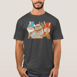 Easter Egg Gnomes Bunny Cute Vintage T-Shirt