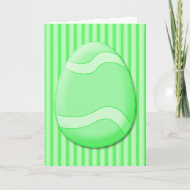 Easter Egg (Green) Greeting Card (Front)