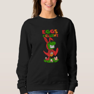 Easter Egg Happy Easter Day Eggs Cellent Cute Dino Sweatshirt