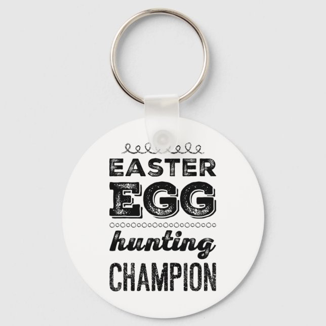 Easter Egg Hero Easter Egg Hunting Champion Easter Keychain (Front)