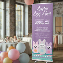 Easter Egg Hunt Advertisement - Cute Bunny Rabbits