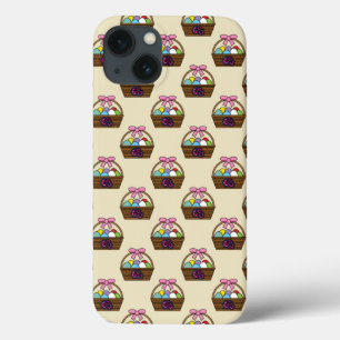 Easter Egg Hunt Basket w Pastel Eggs Pattern iPhone 13 Case
