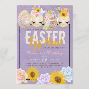 Easter Egg Hunt Birthday Invitation