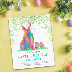 Easter Egg Hunt Brunch Colourful Cute Bunny Budget