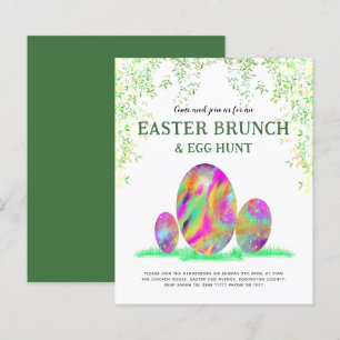 Easter Egg Hunt Brunch Watercolor modern budget