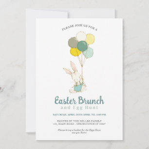 Easter Egg Hunt & Brunch  with Bunny Holiday Card