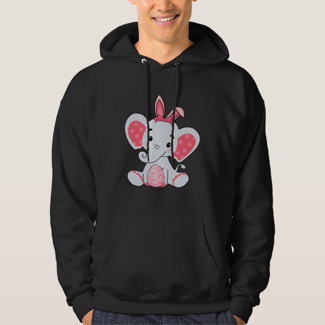 Easter Egg Hunt Bunny Ear Elephant Easter Day 2023 Hoodie (Front)