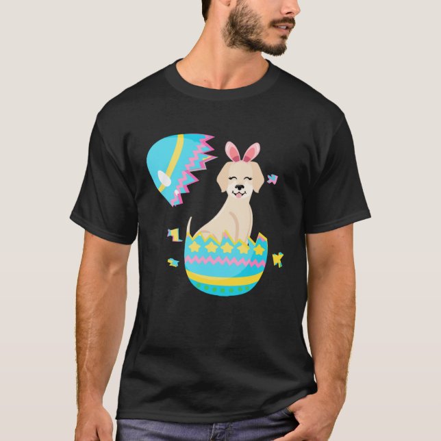 Easter Egg Hunt Bunny Ear Great Pyrenee Easter Day T-Shirt (Front)