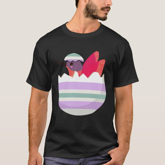 Easter Egg Hunt Bunny Ear Hummingbird Easter Day 2 T-Shirt (Front)