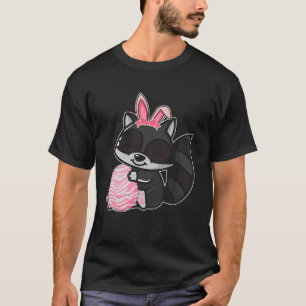 Easter Egg Hunt Bunny Ear Raccoon Easter Day 2023 T-Shirt