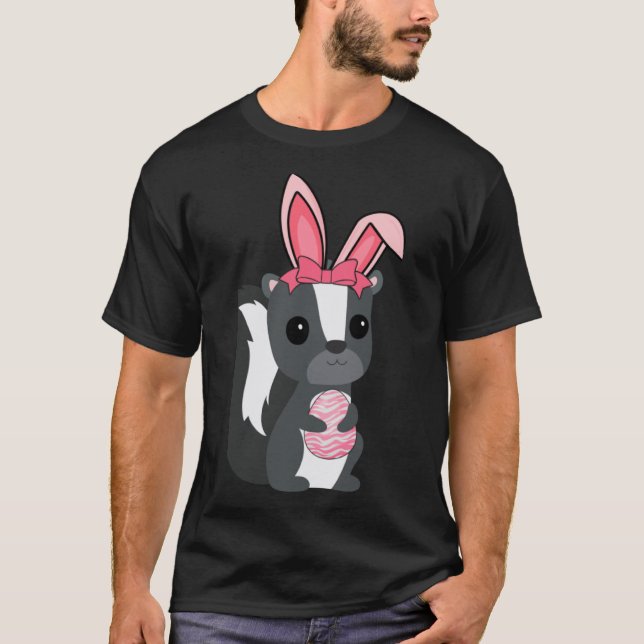 Easter Egg Hunt Bunny Ear Skunk Easter Day 2023 T-Shirt (Front)