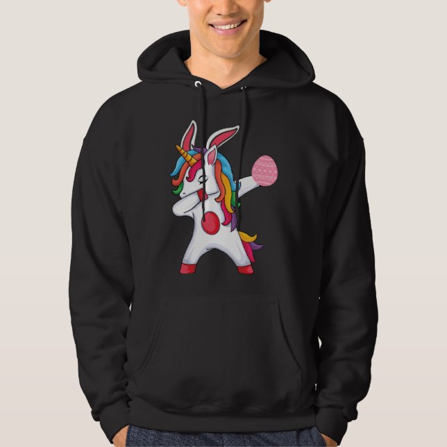 Easter Egg Hunt Bunny Ear Unicorn Easter Day 2023 Hoodie (Front)