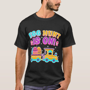 Easter Egg Hunt Bunny Funny Train Easter Boys Todd T-Shirt