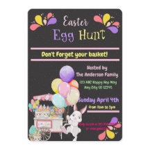 Easter Egg Hunt Chalkboard Invitation