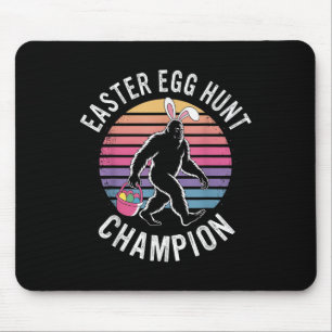 Easter Egg Hunt Champion Funny Bigfoot Bunny Eggs Mouse Pad